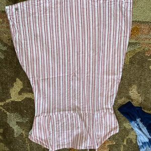 Brandy Melville red and white stripped dress